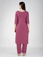 Women Kurta Pant Dupatta Set-1120WINE