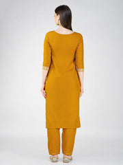 Women Kurta Pant Dupatta Set-1120YELLOW