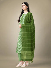 Women Kurta Pant Dupatta Set-1132GREEN