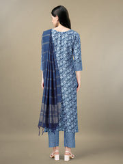 Women Kurta Pant Dupatta Set-1132LIGHTBLUE