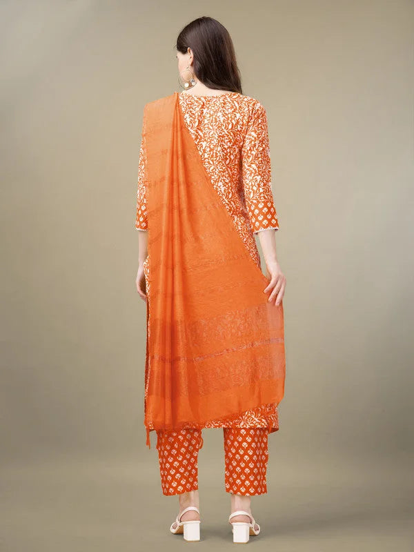 Orange Women's Kurta Set with Dupatta | Indian Kurta Sets