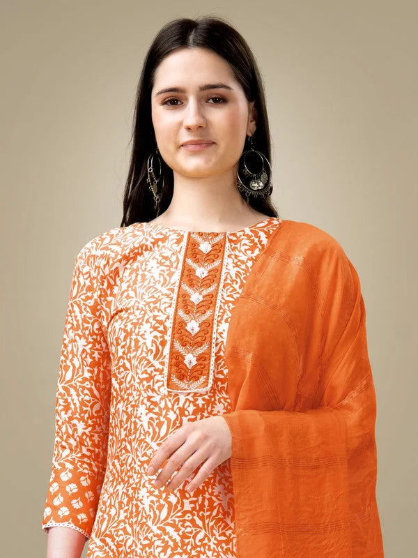 Orange Women's Kurta Set with Dupatta | Indian Kurta Sets