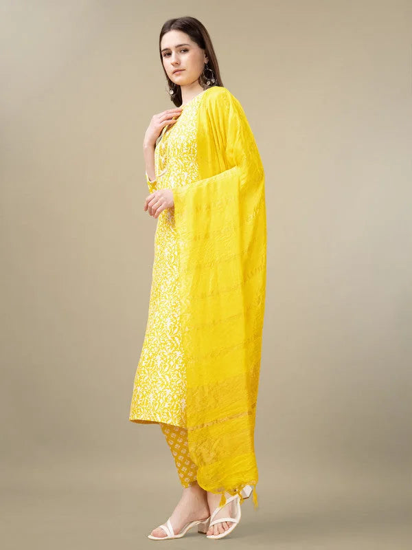 Yellow Women's Kurta Set with Dupatta | Indian Kurta Sets