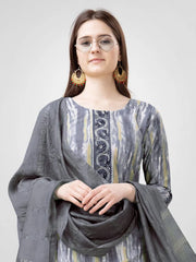 Women Kurta Pant Dupatta Set-1134GRAY