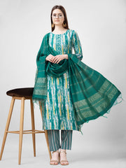Women Kurta Pant Dupatta Set-1134RAMA