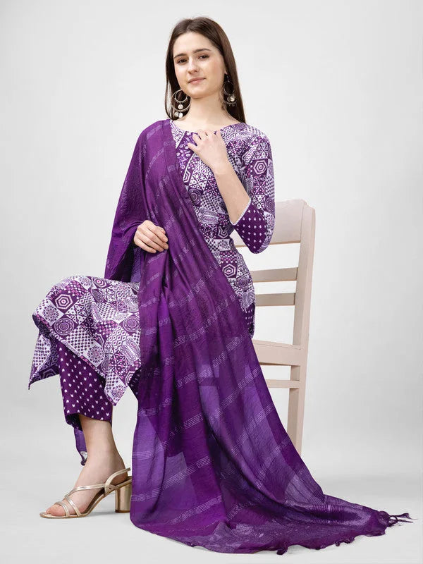 Trending Women's Kurta Sets - Embroidered Rayon Kurta Set with Dupatta