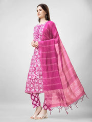 Women Kurta Pant Dupatta Set-1136PINK