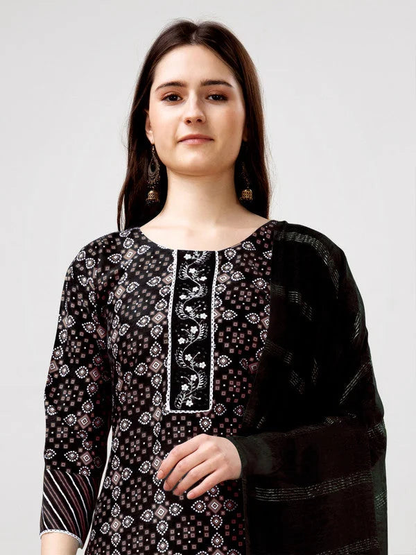 Black Rayon Women's Designer Kurta Sets | Indian Kurta Sets