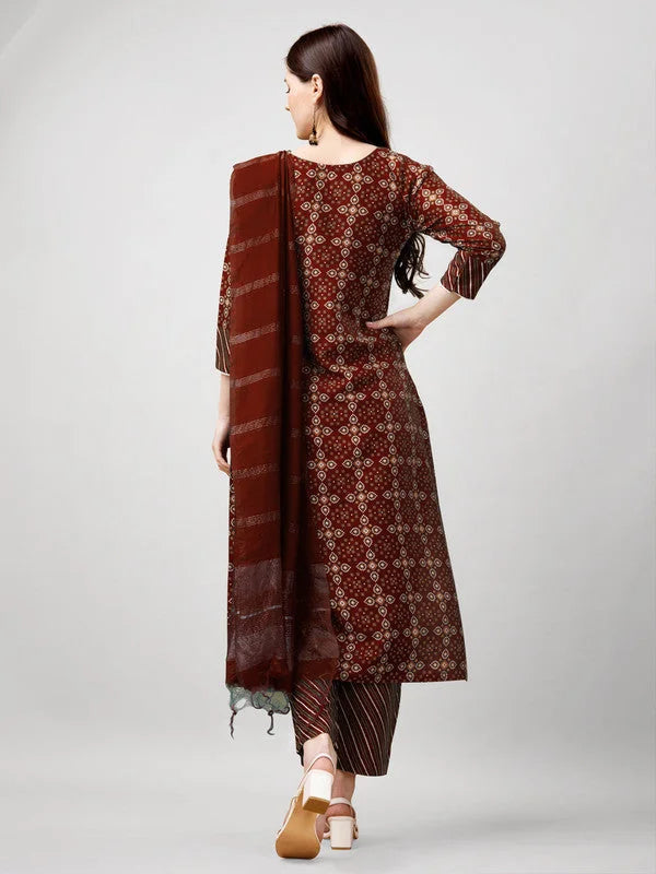 Maroon Women's Kurta Sets with Dupatta | Indian Kurta Sets