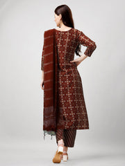 Women Kurta Pant Dupatta Set-1137MAROON