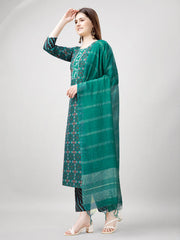 Women Kurta Pant Dupatta Set-1137RAMA