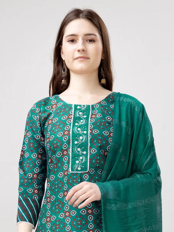 Rama Embroidered Rayon Indian Kurta Set with Dupatta
