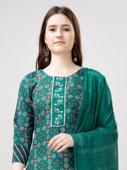 Women Kurta Pant Dupatta Set-1137RAMA
