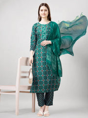 Women Kurta Pant Dupatta Set-1137RAMA