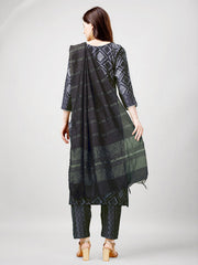 Women Kurta Pant Dupatta Set-1138GRAY