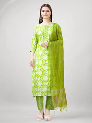 Women Kurta Pant Dupatta Set-1139PARROT