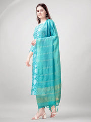 Women Kurta Pant Dupatta Set-1139SKYBLUE