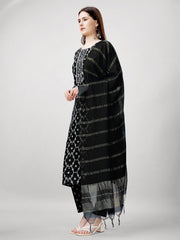 Women Kurta Pant Dupatta Set-1140BLACK