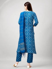 Women Kurta Pant Dupatta Set-1140BLUE