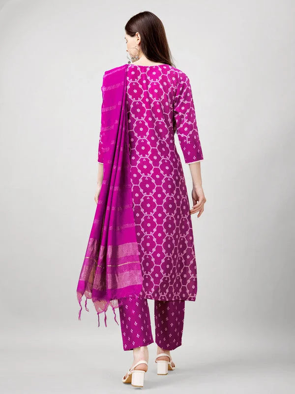 Pink Women's Kurta Set with Dupatta - Indian Kurta Sets