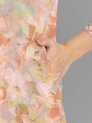 Women Printed Gotta Patti Velvet Kurta-AHKUVLDP-1147