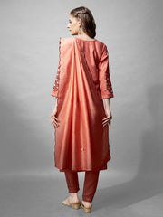 Women Kurta Pant Dupatta Set-1152CORAL