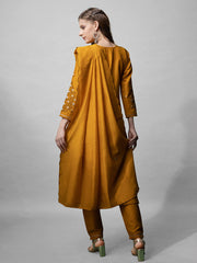 Women Kurta Pant Dupatta Set-1152MUSTARD