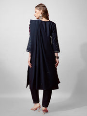 Women Kurta Pant Dupatta Set-1152NAVYBLUE