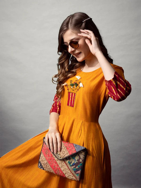 Rayon Anarkali Kurta - Chic Indian Kurtis for Ladies Online