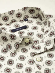 Men Cream Printed Casual Shirt-PEISKOSPRINTS-3415-Cream