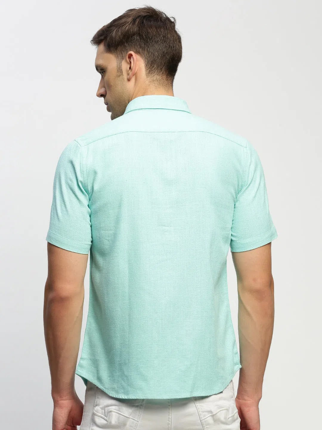 Trending Green Cotton Mens Shirt - Solid Casual Shirt | DesiQlo
