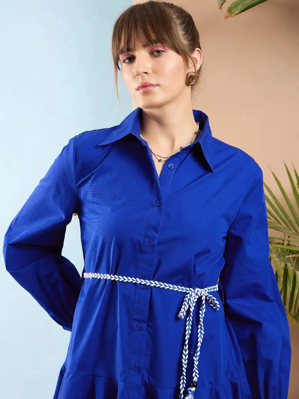 electric blue skater dress HALLIE Indigo Blue Skater Dress