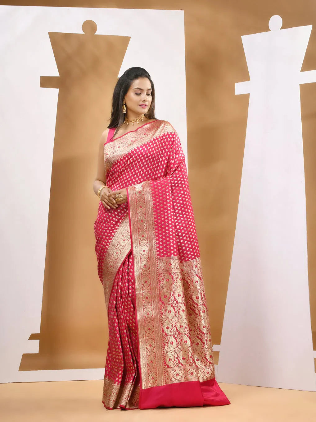 Fuchsia Banarasi Saree | Designer Sarees India
