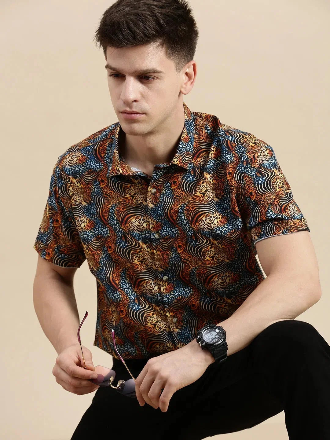 Multi Printed Mens Shirt - Stylish Casual Shirt
