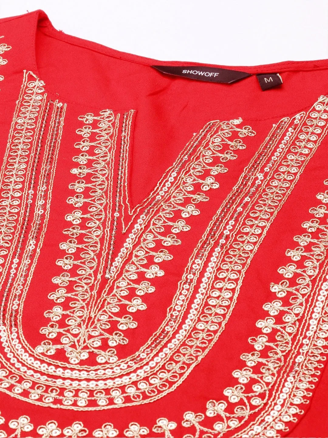 Women's Red Solid Kurta Set | Stylish Cotton Indian Kurta