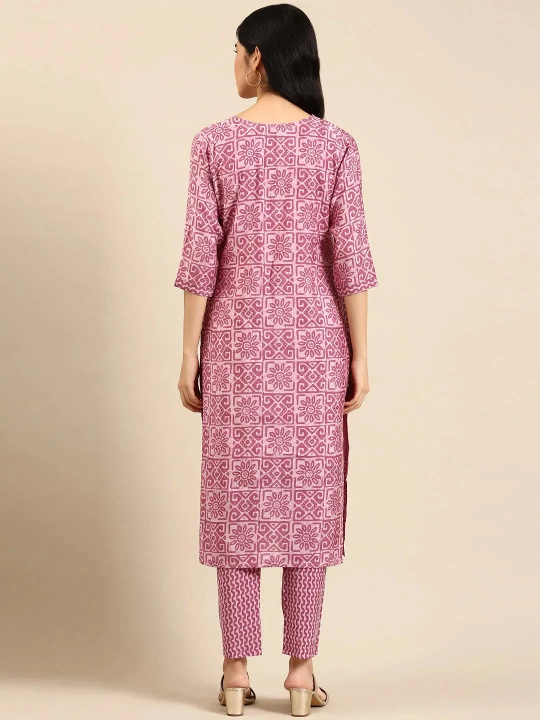 Purple Printed Kurta Set | Designer Women's Indian Kurta Sets