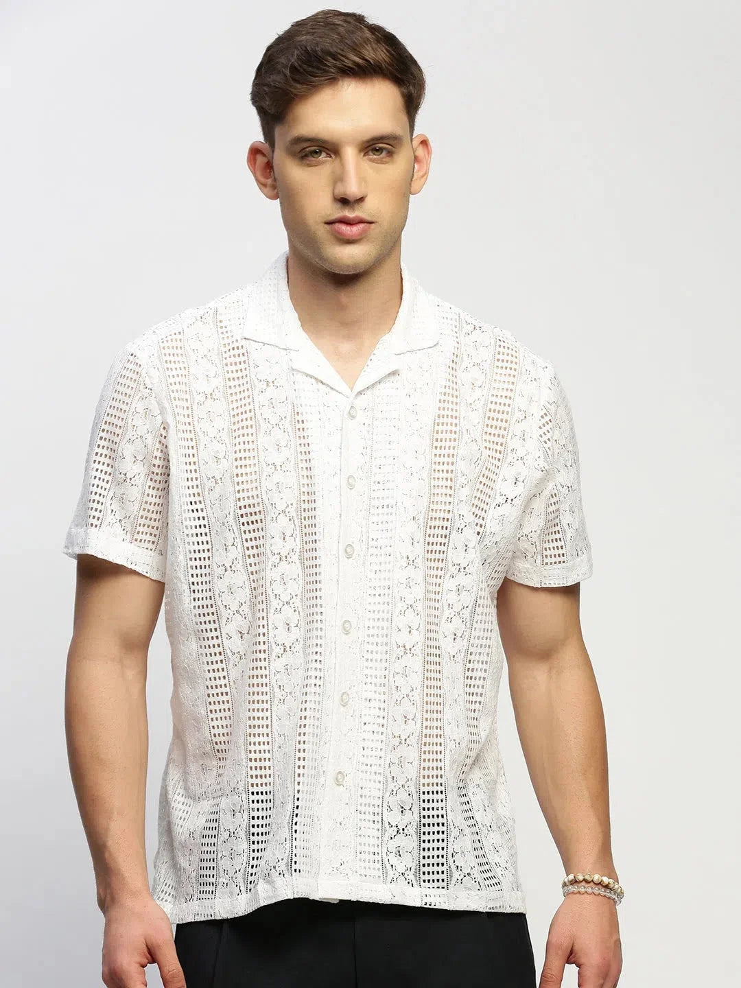 White Solid Cotton Mens Shirt | DesiQlo Formal Shirts Online