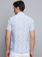 Men Blue Printed Casual Shirt-PICOPRINT-2018-Blue