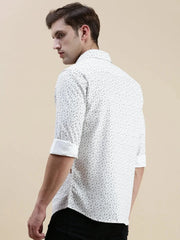 Men White Checked Casual Shirt-DATURA-1814-White
