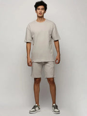 Men Grey Solid Casual Co ords-EX-699-Grey