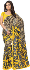 Yellow Printed Georgette Saree-Vaio2014a-Standard