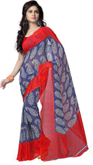 Multicolor Printed Georgette Saree-Vega3048a-Standard