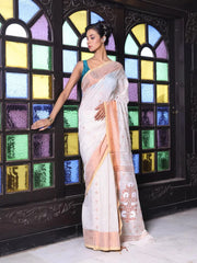 Black Cotton Soft Saree With Texture Designs-MA62CT331210042