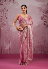 Silk Blend Saree for Women - Pink | MLWSHSA9022PNK