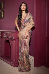 Georgette Saree for Women - Beige | MLWSHSA9036BEI
