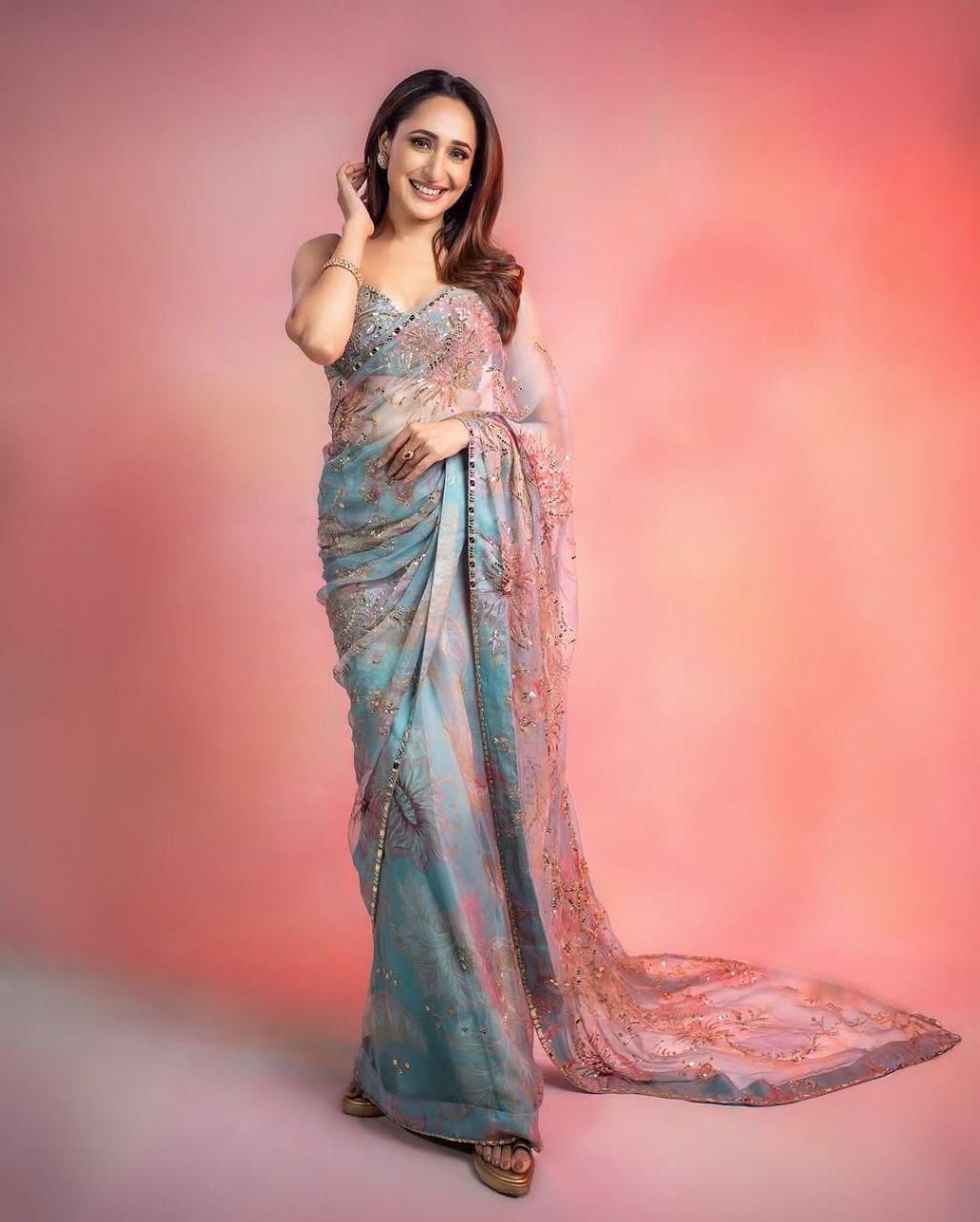 Georgette Saree for Women - Blue | MLWSHSA9037SKB | DesiQlo