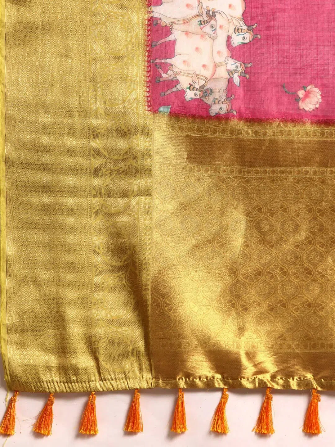 Divine Animal Print Polyester Saree | Indian Sarees
