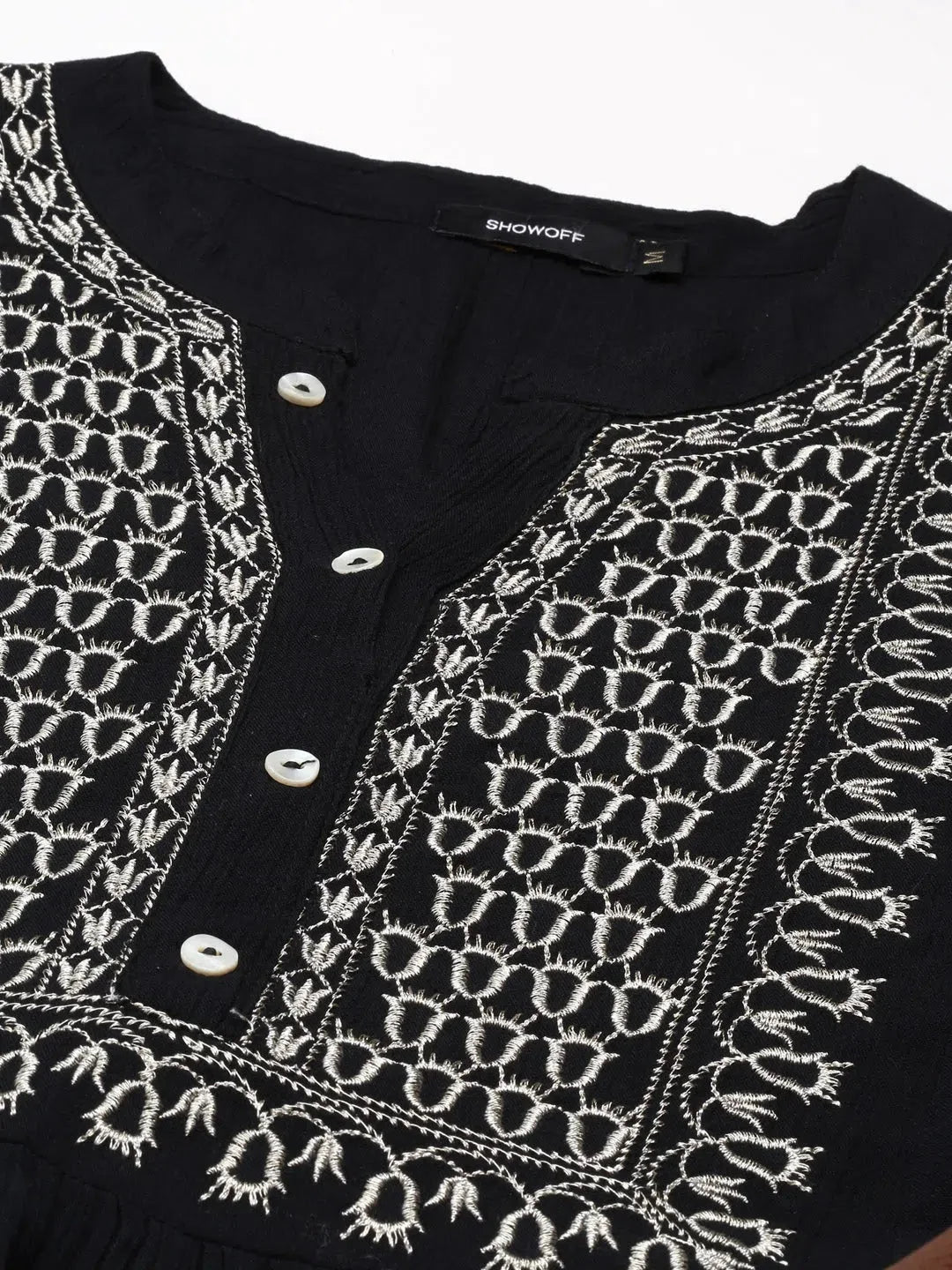 Black Solid Anarkali Kurta | Viscose Anarkali Kurtis for Women