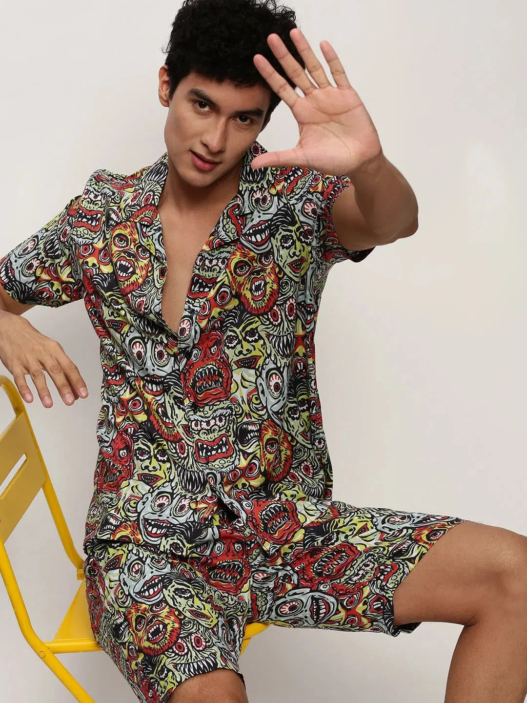 Men's Printed Co ord Sets | Stylish Cotton Casual Two Piece