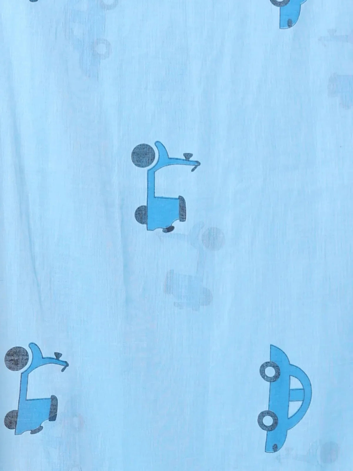 Sky Blue Cotton Saree - Designer Sarees India